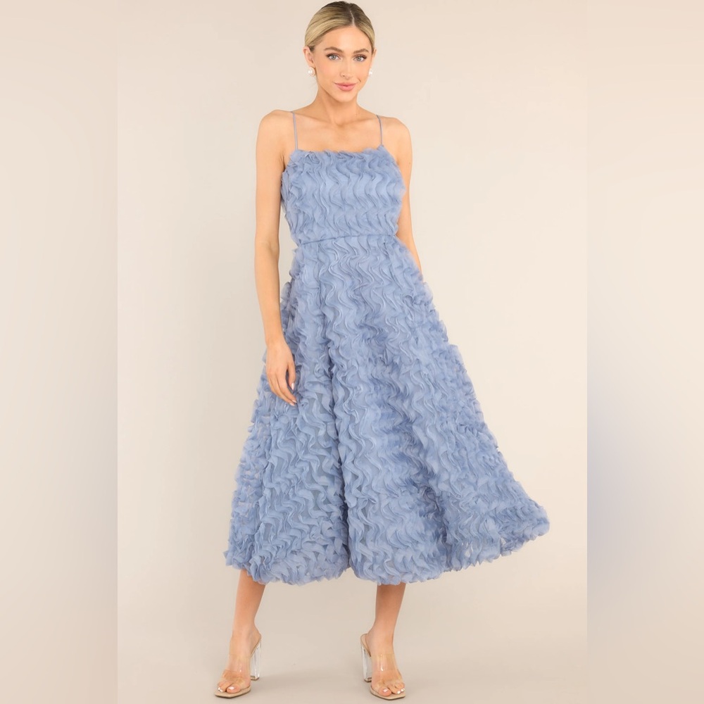 Dusty Blue Textured dress